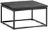 Livetastic Couchtisch Schwarz Mangoholz massiv quadratisch 60x35x60 cm