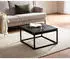 Livetastic Couchtisch Schwarz Mangoholz massiv quadratisch 60x35x60 cm