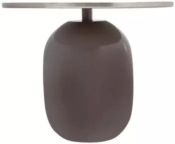 Mid.you Beistelltisch Grau Silber Metall Uni rund 51x51x40,5 cm