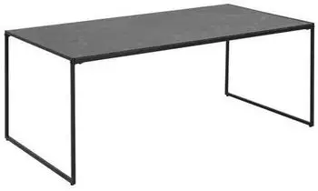 Mid.you Couchtisch Schwarz Metall rechteckig Kufe 60x48x120 cm