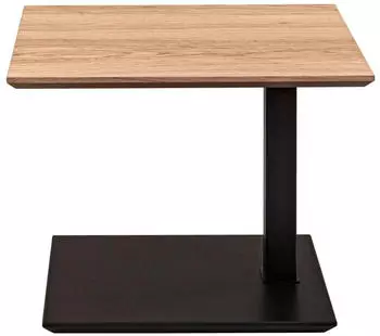 Vierhaus Beistelltisch Eiche Bianco furniert rechteckig 47x47-65x55 cm