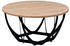 XORA Beistelltisch Mella Schwarz Eiche Artisan rund Gittergestell 80x40x80 cm