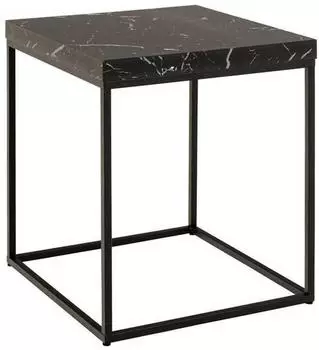 Livetastic Beistelltisch Schwarz quadratisch 40x45x40 cm