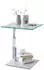 venda Couchtisch Silber Metall Glas rechteckig 47x47-65x55 cm