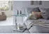 venda Couchtisch Silber Metall Glas rechteckig 47x47-65x55 cm