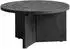 Livetastic Couchtisch Schwarz Mangoholz massiv rund 60x33x60 cm