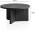 Livetastic Couchtisch Schwarz Mangoholz massiv rund 60x33x60 cm