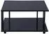 Livetastic Couchtisch Schwarz Metall Glas rechteckig Rollen 75x41x75 cm