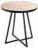 CarryHome Beistelltisch Schwarz Eiche rund X-Form 52x48x52 cm