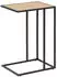 XORA Beistelltisch Schwarz Eiche Metall rechteckig 35x63x43 cm