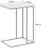 XORA Beistelltisch Schwarz Eiche Metall rechteckig 35x63x43 cm