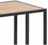 XORA Beistelltisch Schwarz Eiche Metall rechteckig 35x63x43 cm