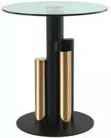 Kayoom Beistelltisch "Ontario 225, Runde Glasplatte aus Sicherheitsglas, 100%