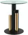 Kayoom Beistelltisch Gold Metall Glas rund 46x52x46 cm
