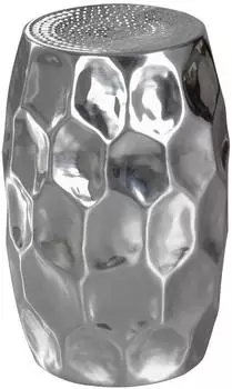Mid.you Beistelltisch Silber Metall rund 30x47x30 cm