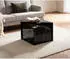 Livetastic Couchtisch Schwarz Hochglanz 2-teillig Marmoroptik 46x46x36,5/50x41,5x50 cm