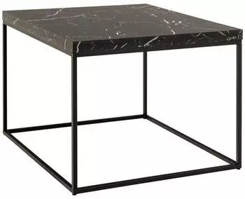 Livetastic Couchtisch Schwarz quadratisch 60x45x60 cm