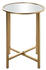 CarryHome Couchtisch Lagos Gold Metall Glas rund X-Form 39x53x39 cm