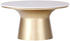Livetastic Couchtisch Mehrfarbig Weiß Gold Metall rund 76x39x76 cm