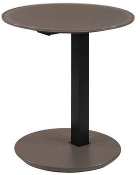 BOXXX Beistelltisch Beige Schwarz Grau Metall Glas rund 50x49-77x50 cm