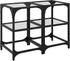 vidaXL Couchtische mit Glasplatte 2 Stk. Transparent 30x30x45 cm Stahl