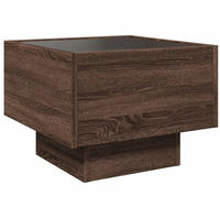 vidaXL Beistelltisch mit LED Braun Eichen-Optik 40x40x30 cm