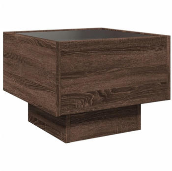 vidaXL Beistelltisch mit LED Braun Eichen-Optik 40x40x30 cm