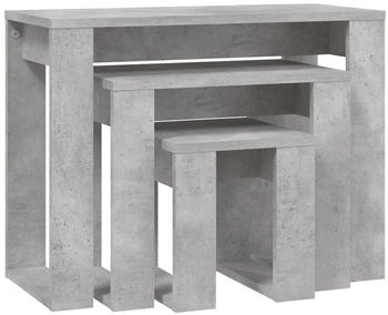 vidaXL Satztische 3-tlg. Betongrau Holzwerkstoff Modell 2