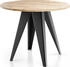 WFL GROUP Glory rund 90/130x76 cm Eiche schwarz