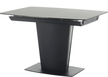HBZ Meble Esstisch ausziehbar 120-160x76x85 cm dunkelbraun/schwarz HBZ Meble Esstisch ausziehbar 120-160x76x85 cm dunkelbraun/schwarz