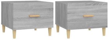 vidaXL Couchtische 2 Stk. Grau Sonoma 50x50x40 cm Holzwerkstoff Modell 5