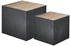 BMG Couchtisch-Set Cuba 50x40x50 cm / 43x35x43 cm schiefer/artisan