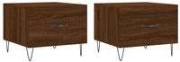 vidaXL Couchtische 2 Stk. Braun Eichen-Optik 50x50x40 cm Holzwerkstoff