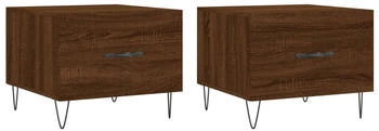 vidaXL Couchtische 2 Stk. Braun Eichen-Optik 50x50x40 cm Holzwerkstoff Modell 1
