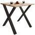 Mid.you Esstisch Schwarz Sonoma Eiche 50x76x80 cm