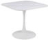Mid.you Esstisch Weiß Keramik quadratisch Säule rund 90x75x90 cm