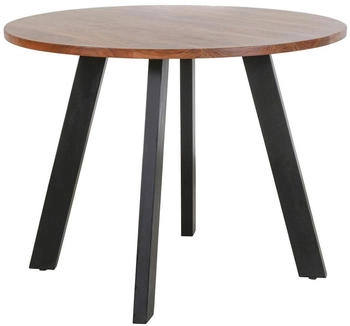Mid.you Esstisch Braun Schwarz Akazie vollmassiv rund 100x76x100 cm Mid.you Esstisch Braun Schwarz Akazie vollmassiv rund 100x76x100 cm