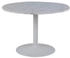 Livetastic Esstisch Weiß Stein rund Säule rund Bodenplatte 110x75x110 cm