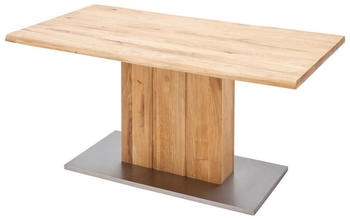 Livetastic Esstisch Eiche Balkeneiche massiv rechteckig Säule 90x77x160 cm