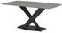 Mid.you Esstisch Grau Schwarz Keramik Marmoroptik rechteckig X-Form Bodenplatte 90x75x180 cm