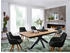 Livetastic Esstisch Braun massiv rechteckig X-Form 100x75x200 cm ausziehbar