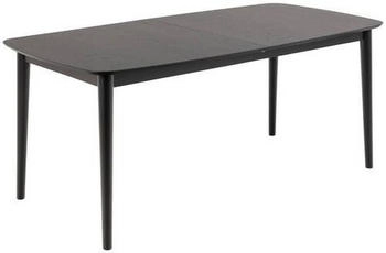 Mid.you Esstisch Schwarz EicheKautschukfurniertmassiv rund 90x75x180-219 cm ausziehbar