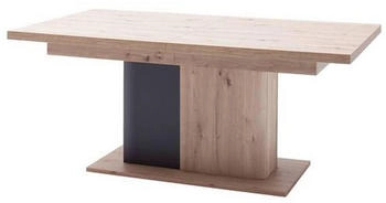 Livetastic Esstisch Anthrazit Eiche rechteckig Säule 100x77x180-280 cm ausziehbar