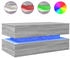 vidaXL Couchtisch mit LED-Leuchten Grau Sonoma 90x50x40 cm