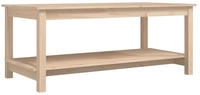 vidaXL Couchtisch Wei&szlig; 50x50x45 cm Massivholz Kiefer