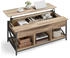 Vasagle Couchtisch höhenverstellbar 60x120x48-62 cm kamelbraun-schwarz