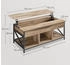 Vasagle Couchtisch höhenverstellbar 60x120x48-62 cm kamelbraun-schwarz