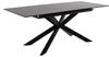 MCA Furniture Essisch Bonanza Keramik Anthrazit / Metall Schwarz Auszugstisch marmoriert 160(200) x 90 cm