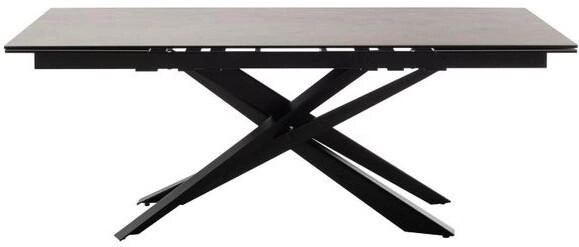 MCA Furniture Esstisch Tesero Keramik Anthrazit / Metall Schwarz Auszugstisch 200(300) x 100 cm