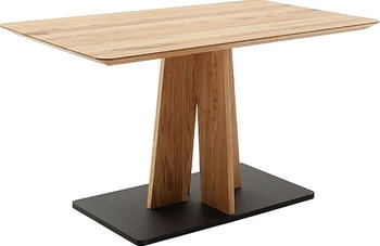 MCA Furniture Massivholztisch Marilia Wildeiche massiv geölt mit schweizer Kante 140 x 80 cm